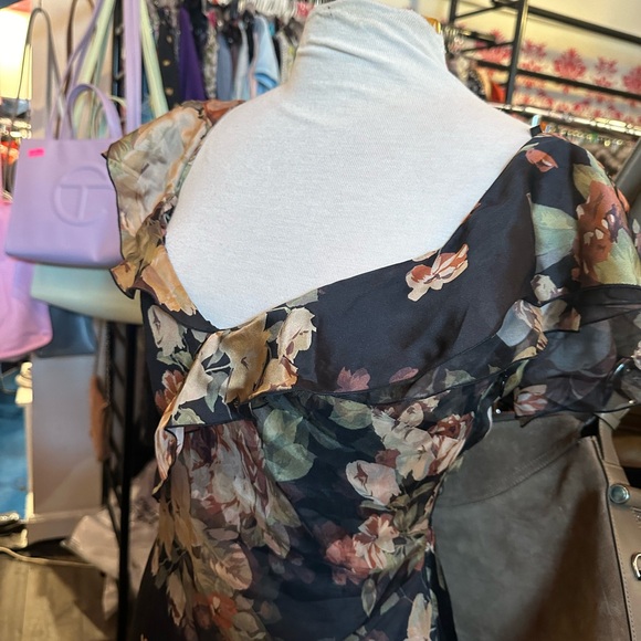 Ralph Lauren Purple Label Brienne Crinkle Chiffon Evening Dress - zipper broken - Picture 9 of 12